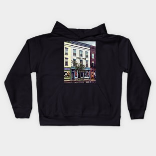 Owego NY - Rainy Evening on Front Street Kids Hoodie